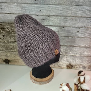 Toque -Rustic Anick Hand Knitted Hat for man- Chunky -Winter hat- Made in Quebec
