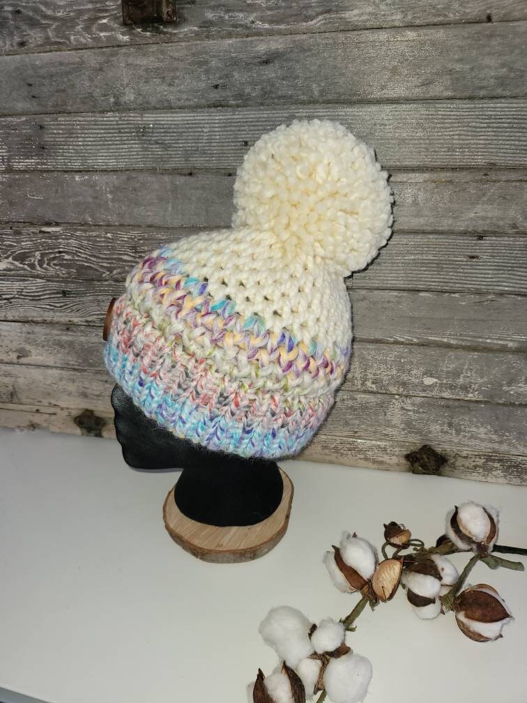 One and only like this UNICK -Rustic Anick Hand Knitted Hat for adults- Chunky -Winter hat- Made in Quebec