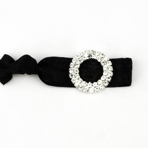 Strass-Kranz-Haargummi - 1 Strass elastischer Stoffknöpfe, die auch als Armbänder