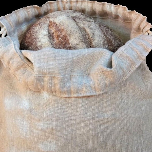 Linen fabric Bread Storage Bag