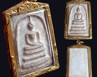 K445 Phra Somdej Lp Toh Rakang Temple,Gold Color magic Thai famous magic monk Buddha amulet success wealth Succeed Holy Protection Safety