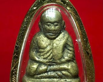 K451 Thai Amulet Pendant, Lp Ngern, Wat Bangklan, Lucky, Talisman, Charm, Protection, Antique, Blessing, Vintage Buddha, Gift, Free Shipping