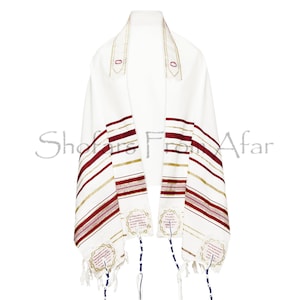 The Blood of Yeshua Jesus Messianic Christian Red Prayer Shawl Tallit & Yeshua Talit Bag image 9