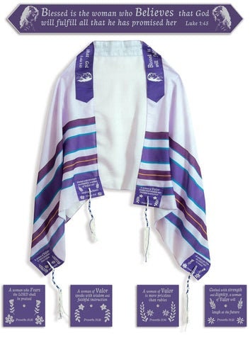 Beautiful Tallit Holders, Prayer Shawl Clips, Tallit Clips, Jewish Gift,  Sterling Silver Gift, Comfortable Clips, Handmade in Israel M026 