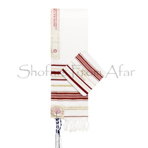 The Blood of Yeshua Jesus Messianic Christian Red Prayer Shawl Tallit & Yeshua Talit Bag image 8