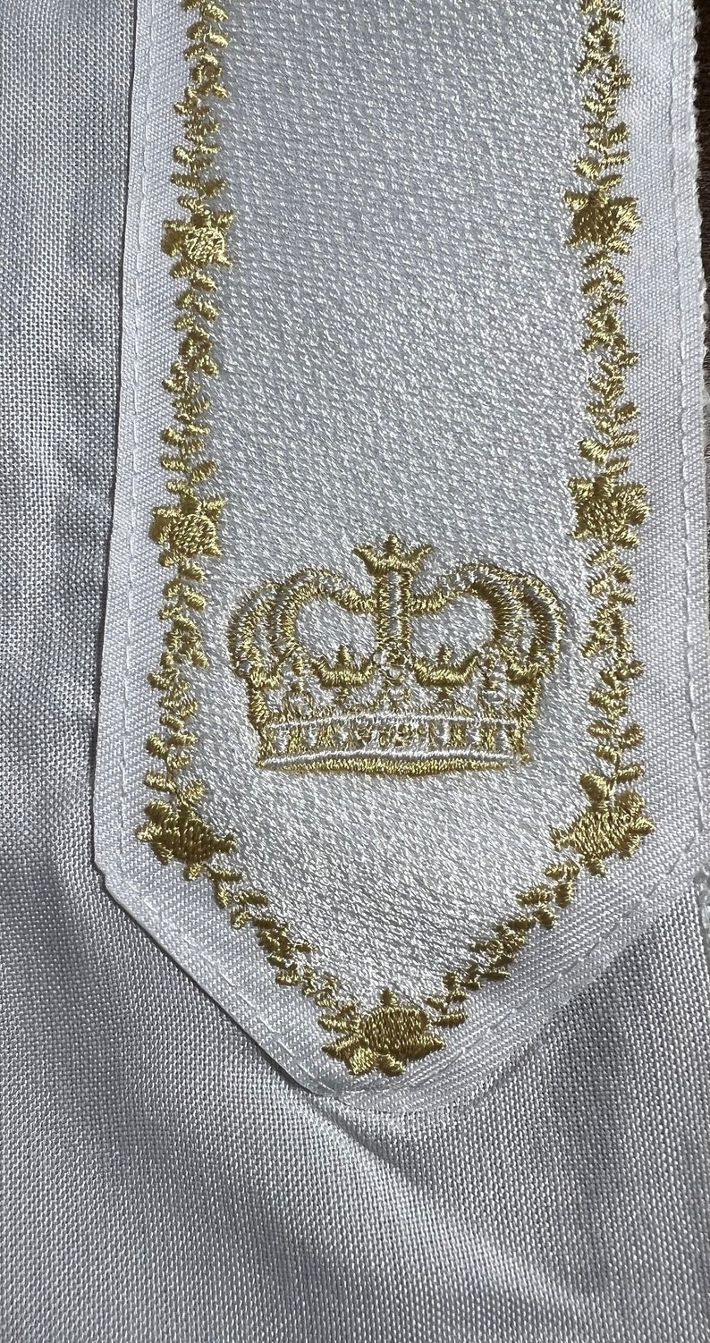 WHITE & GOLD Yeshua Messianic Tallit Prayer Shawl King of Kings and Lord of Lords image 5