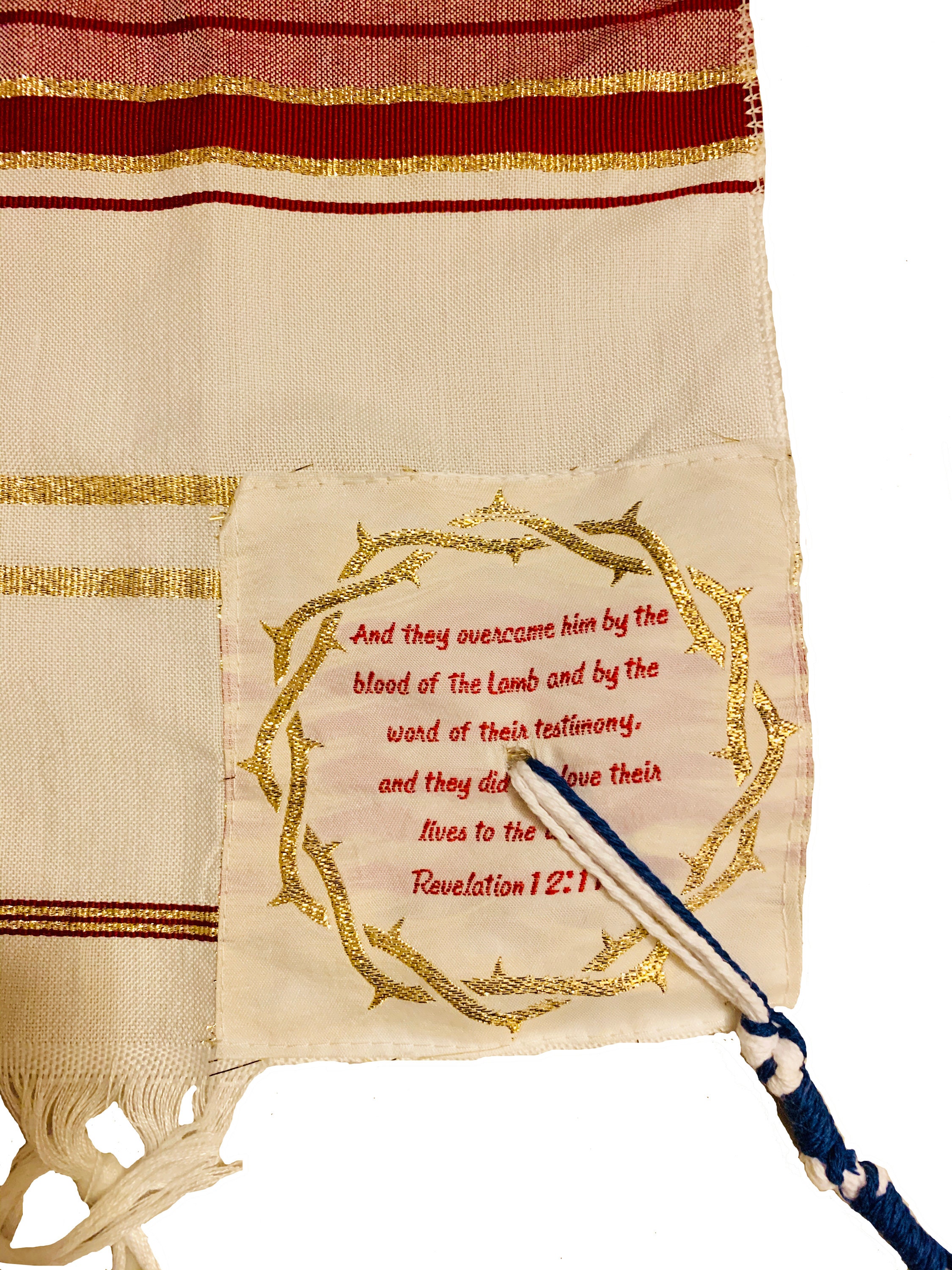 The Blood of Yeshua Jesus Messianic Christian Red Prayer Shawl Etsy