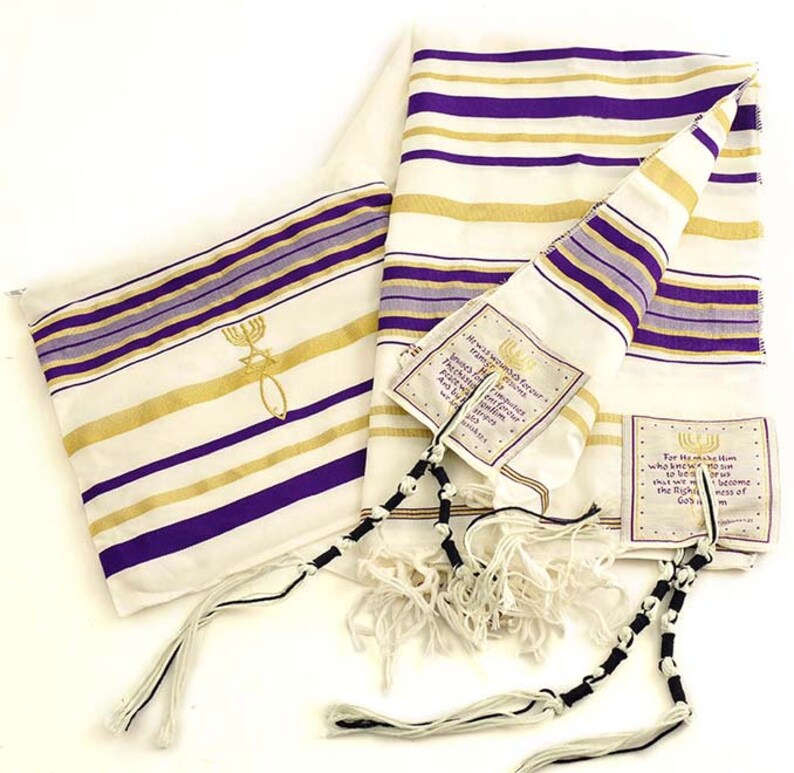 PURPLE New Covenant Messianic Jewish Tallit Prayer Shawl Etsy