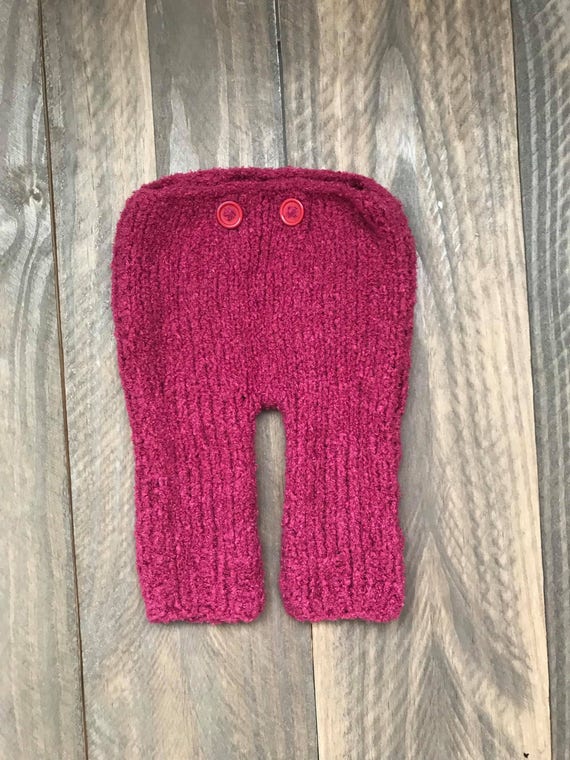 red newborn pants