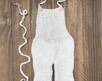 Blanco recién nacido chica Romper, recién nacido foto Prop, bebé outift, mono para recién nacido, bebé jumper, perla recién nacido traje, diadema de perla bebé