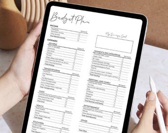 A4 A5 PDF Budget Template Simple Finance Planner Monthly Weekly Savings Tracker Printable Expense Binder Sheet
