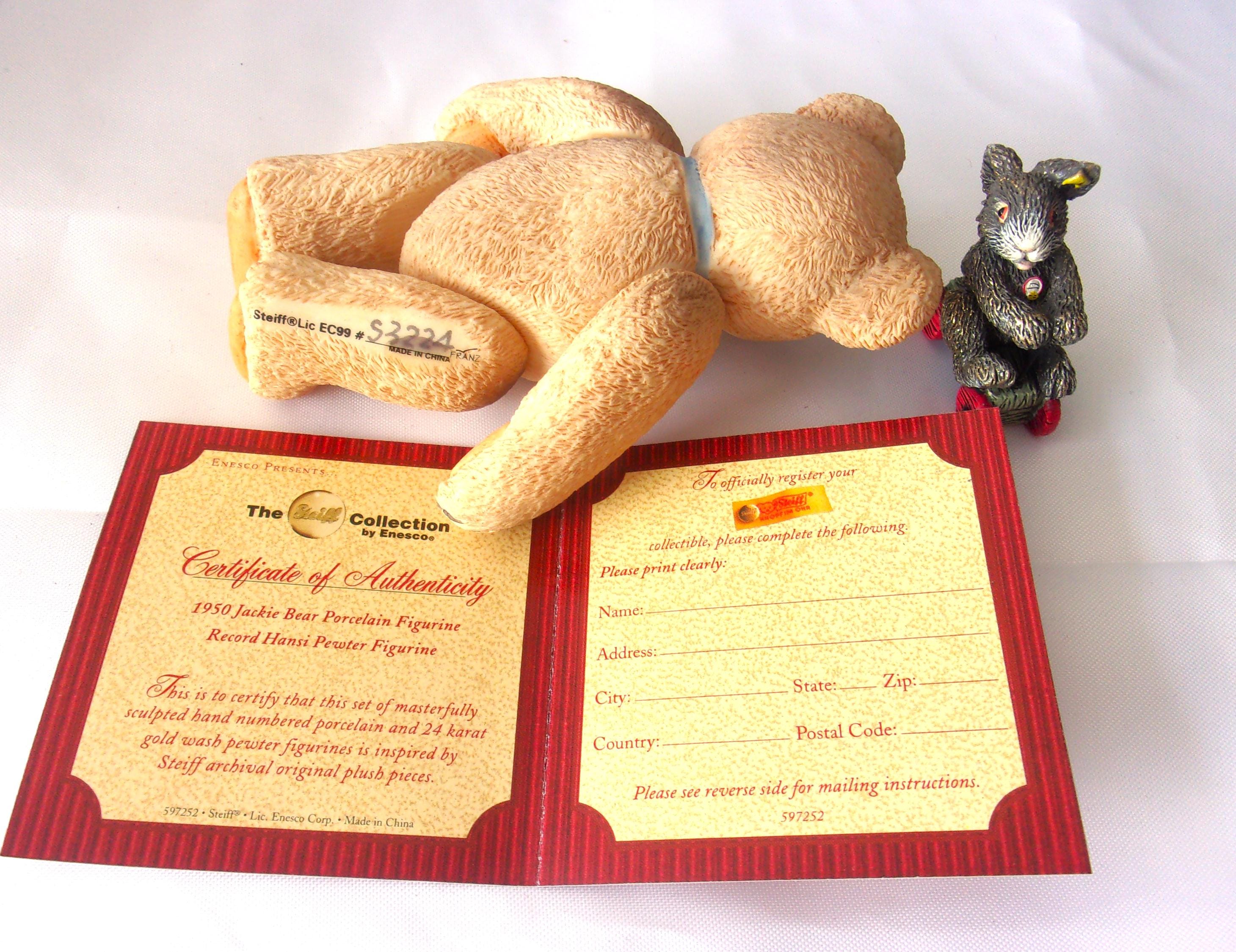 1950s Jackie Bear Steiff: Vintage Enesco Porcelain Figurine - Etsy