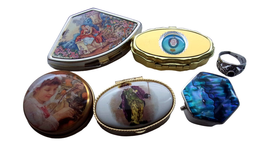 Vintage Selection Pill Boxes Choose From Small Pill Boxes Made in England Vintage Collectors