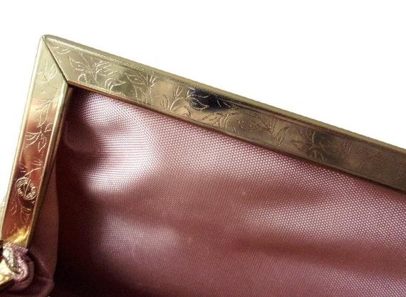 Clarks Handbag UK 80s Fashion Accessory Vtg Gold … - image 9