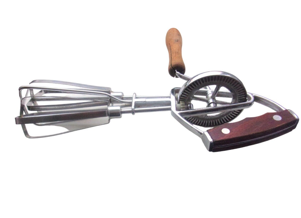 Hand Crank Egg Beater Stainless Steel Rotary Hand Whisk Manual Egg Mixer  Kitchen Cooking Tool 