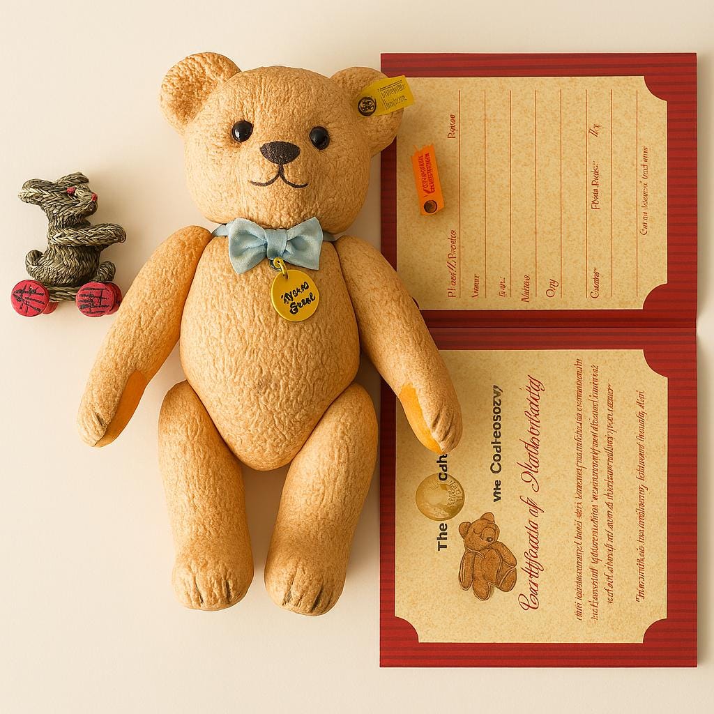 1950s Jackie Bear Steiff: Vintage Enesco Porcelain Figurine - Etsy