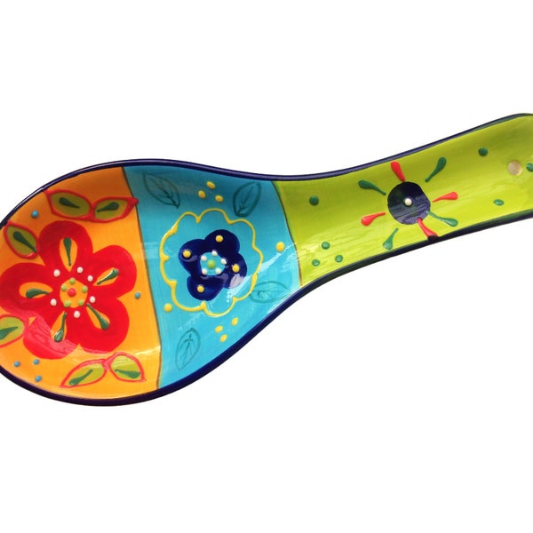 Ceramic Spanish Spoon Rest Etsy
