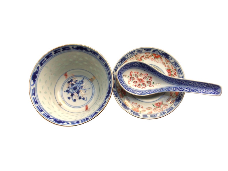 Elegant Vintage Porcelain soup set with Hand Painted Bowl, underplate, and spoon in Blue White China. This Ceramic Trio blends Traditional China aesthetics with Minimalist Chic and Châteaucore Style charm. A refined Elegant Gift and thoughtful Eco Vintage Gift, it suits collectors seeking Porcelain Tableware and unique Retro Kitchenware. Ideal as a Soup Bowl Set or Collectors Item for sustainable, stylish living.