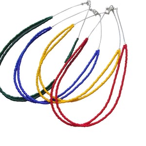 Handmade Rainbow Necklace – Vibrant Boho Summer Jewelry w/ Magnetic Clasp, Perfect for Beach, Festivals, Vacation Looks - Various Colours