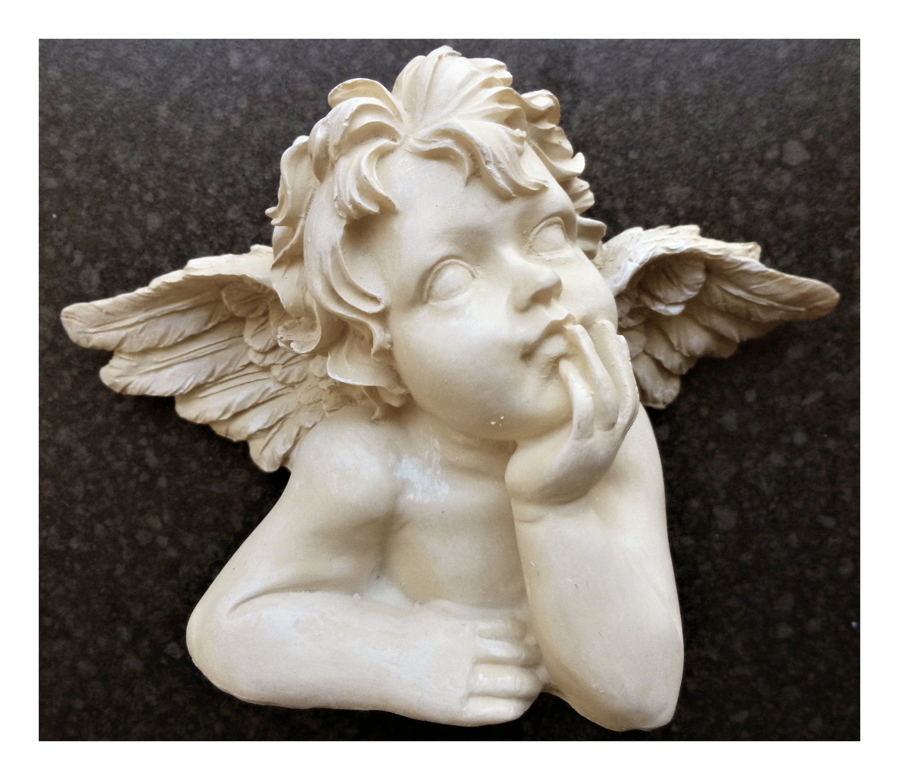 Putti Cherub Antique Resin Angel Statue Guardian Angel Etsy