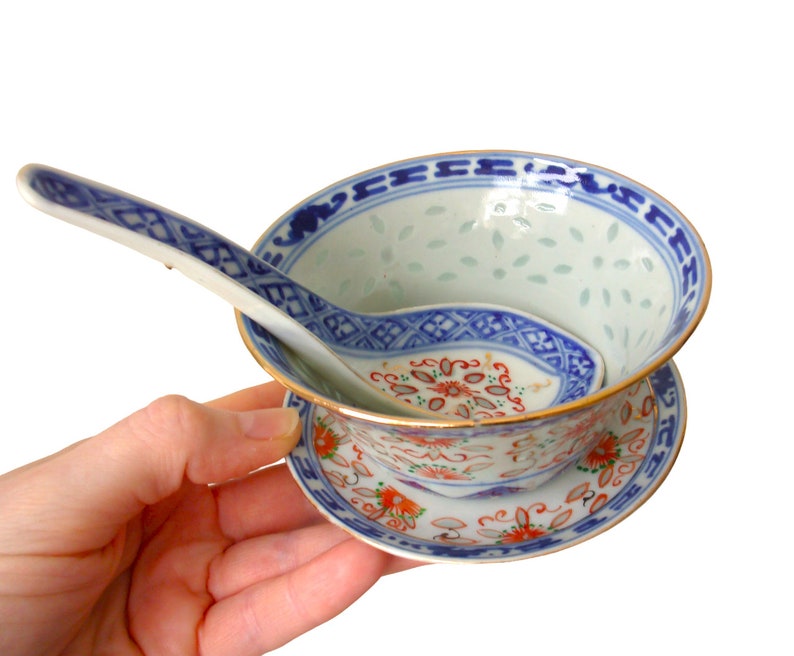 Elegant Vintage Porcelain soup set with Hand Painted Bowl, underplate, and spoon in Blue White China. This Ceramic Trio blends Traditional China aesthetics with Minimalist Chic and Châteaucore Style charm. A refined Elegant Gift and thoughtful Eco Vintage Gift, it suits collectors seeking Porcelain Tableware and unique Retro Kitchenware. Ideal as a Soup Bowl Set or Collectors Item for sustainable, stylish living.