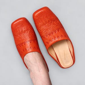 Spring House Slippers Handmade Leather Morocco Babouche Gift UK6 - USA7