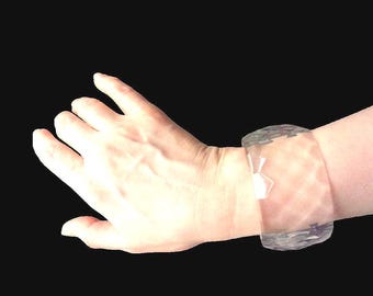 Vintage Chunky Bangle : Bracelet acrylique des années 90