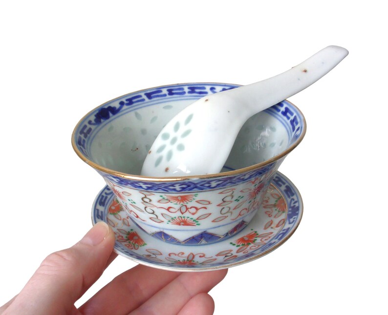 Elegant Vintage Porcelain soup set with Hand Painted Bowl, underplate, and spoon in Blue White China. This Ceramic Trio blends Traditional China aesthetics with Minimalist Chic and Châteaucore Style charm. A refined Elegant Gift and thoughtful Eco Vintage Gift, it suits collectors seeking Porcelain Tableware and unique Retro Kitchenware. Ideal as a Soup Bowl Set or Collectors Item for sustainable, stylish living.