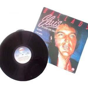 Elvis Vinyl 1985 – Retro Love Songs & Rock and Roll LP from Telstar Vinyl | Iconic Album Art for Nostalgic Vinyl and Music Gift Idea