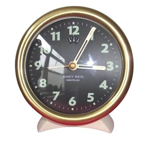 Vintage Baby Ben Westclox Alarm Clock: Atomic Era MCM Retro