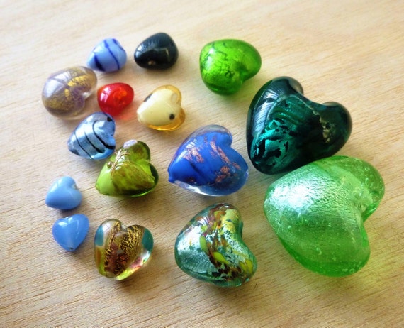 Large Murano Glass Beads Crafts Assorted Multicoloured Glass