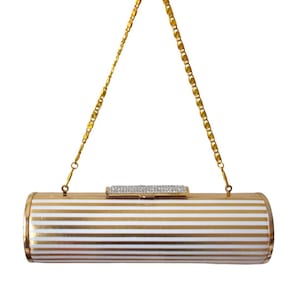 80s Glam Bag – Disco Clutch with Bold Chain Detail and Vintage Sparkle, A Bridal Statement Purse for Evening Parties & Retro Chic Looks