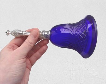 Vintage Avon Cobalt Blue Bell Bottle: Retro Perfume Display