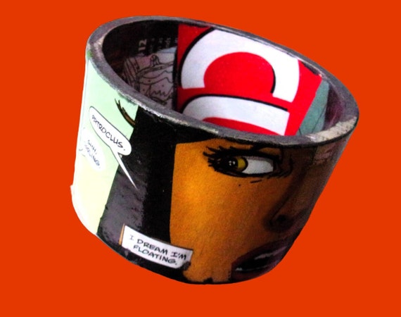 Buy Wide Comic Book Bangle Chunky Pop Art Bracelet Comic Book