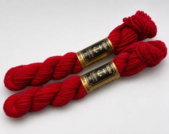 Anchor Red Tapestry Wool Shade 8204 • 4 Ply Crewel Needlepoint Thread Skein • Vintage Embroidery Canvas Craft Yarn Hank • 40m