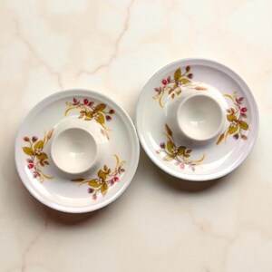 Ceramic Egg Cups – 70s Harvest Design by Marks & Spencer, Vintage Kitchenware
