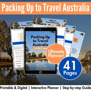 Big Lap Australien Reiseplaner Digital Druckbarer Road Trip Australien Planungsführer Caravan eBook Caravanning Australien Reiseplaner