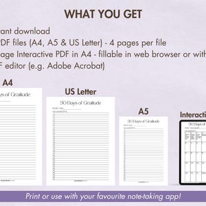 30 Days of Gratitude Journal Printable Digital Monthly Gratitude ...