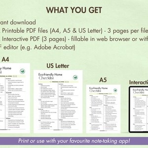 Eco-friendly Lifestyle Checklist Printable Eco-friendly Home Planner Digital Sustainable Living Template Eco-Conscious Green Tips Conscious image 7