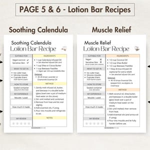 5 x DIY Lotion Bar Recipes | Natural Solid Lotion with Essential Oils | Organic Vegan Skincare Printables | Digital Homemade Cards BUNDLE image 4