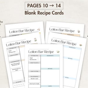 5 x DIY Lotion Bar Recipes | Natural Solid Lotion with Essential Oils | Organic Vegan Skincare Printables | Digital Homemade Cards BUNDLE image 7