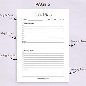 Daily Ritual Journal Printable Digital Daily Habits Tracker Morning ...