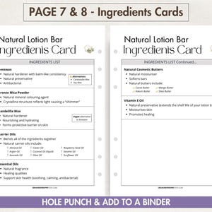 5 x DIY Lotion Bar Recipes | Natural Solid Lotion with Essential Oils | Organic Vegan Skincare Printables | Digital Homemade Cards BUNDLE image 5