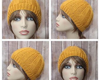 Knitting Pattern Hat for Lady // Childs Hat Pattern // Teen