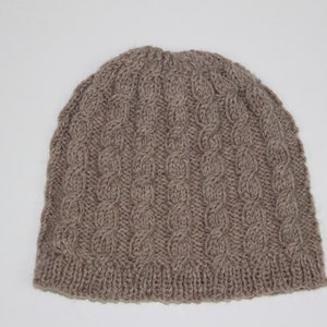 Knitting Pattern for Mens Cable Hat - Mens Beanie Knitting Pattern ...