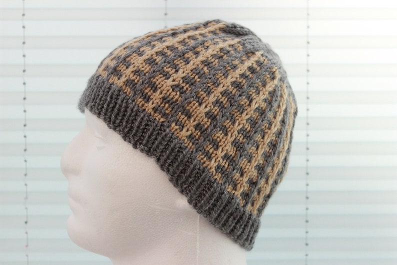 knitting pattern mens hat mans hat knitting pattern mans beanie pattern adult hat pattern PDF KP416 image 5