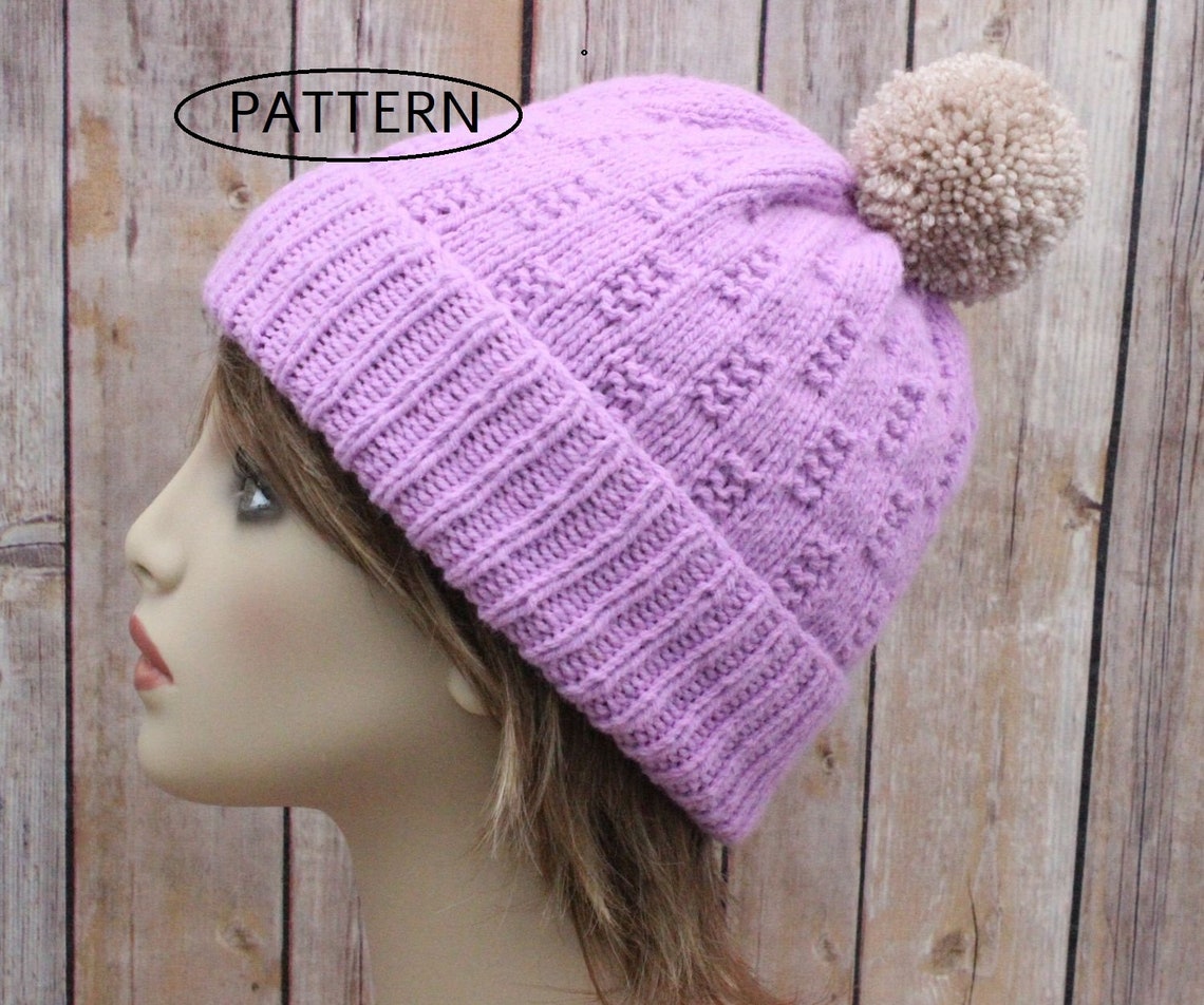 Mens Hat Knitting Pattern Mans Knitted Hat Pattern Ladies Hat Pattern