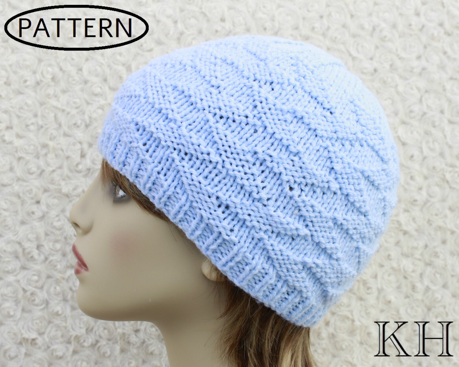 Knitting Pattern for Ladies Hat Worsted Knitted Hat Pattern Etsy
