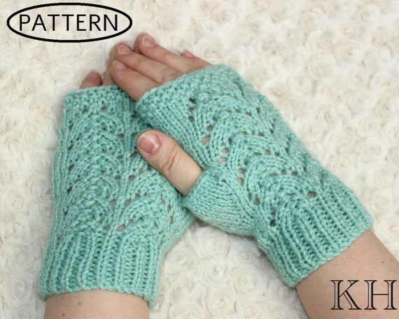 Knitting Pattern For Fingerless Gloves Wrist Warmer Pattern Open Mitts Pattern Arm Warmers Kp474 Jewelry Beauty Hat Making Hair Crafts Vadel Com