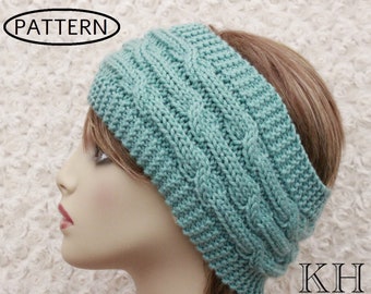 Knitting Pattern - Knit Headband Pattern - Knit Cable Headband Pattern - Knit Earwarmer Pattern  - Cable Knit Headband Pattern - PDF - KP560